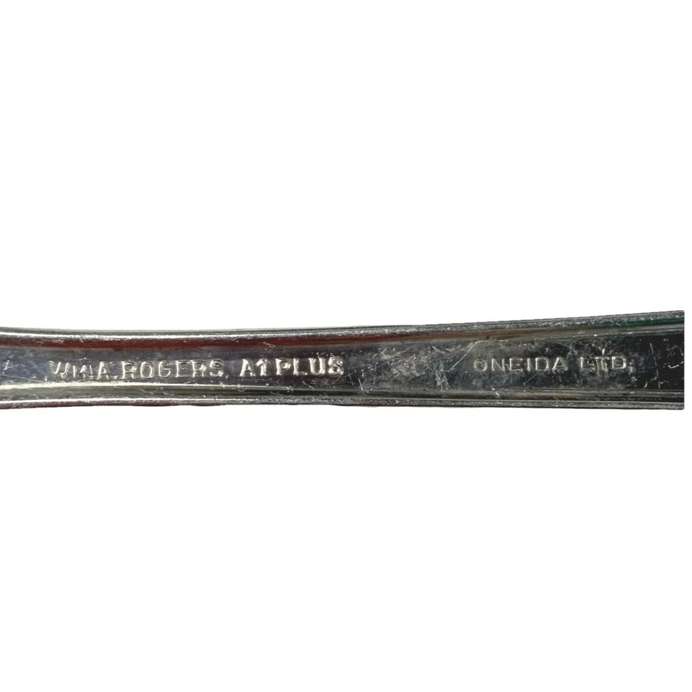 1847 Rogers Vintage Silverplate Moselle Grape Pattern‎ Table Serving Spoon